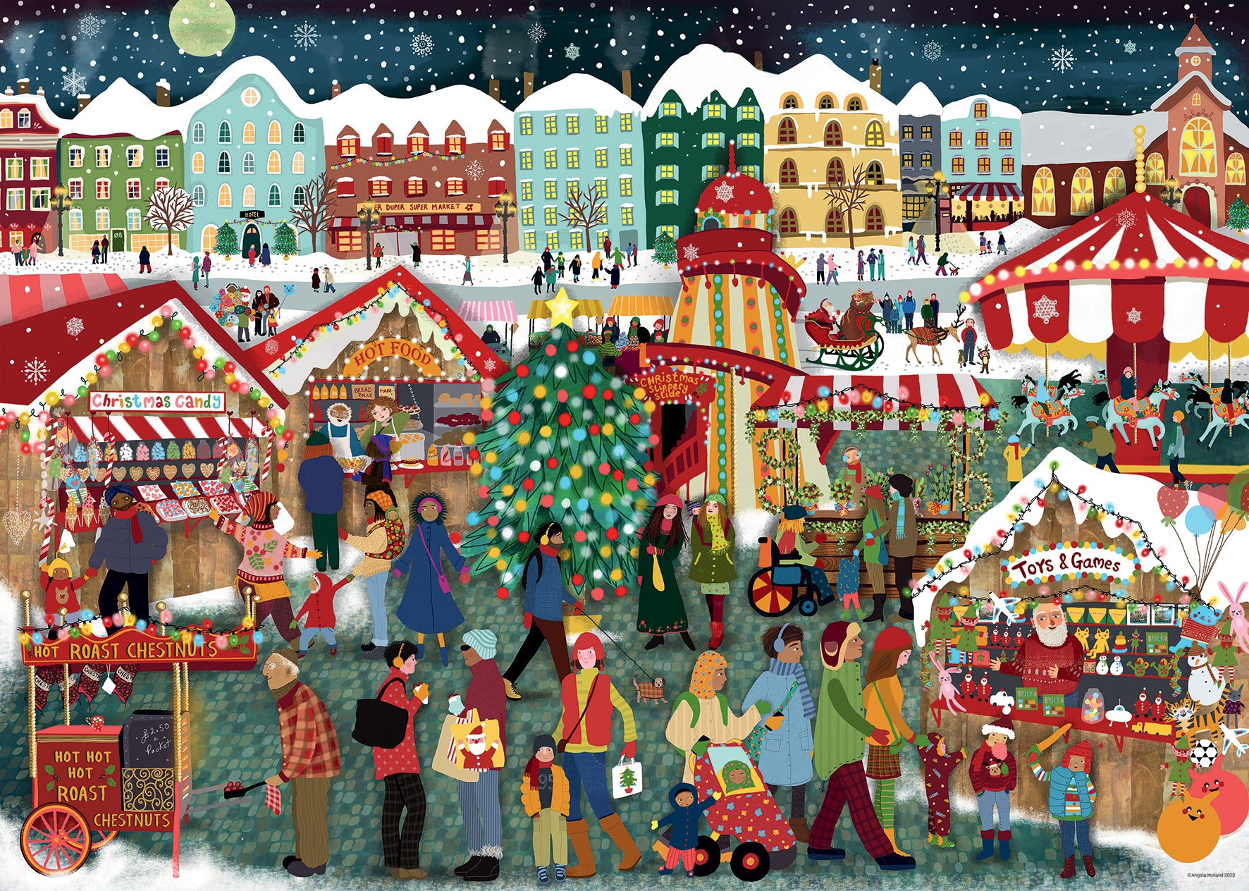 Ravensburger Puzzle 1000 Pc Mercado De Navidad \N