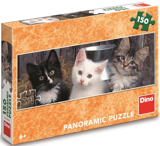 Puzzle Panorámico Dinosaurio 150 Piezas Gatito