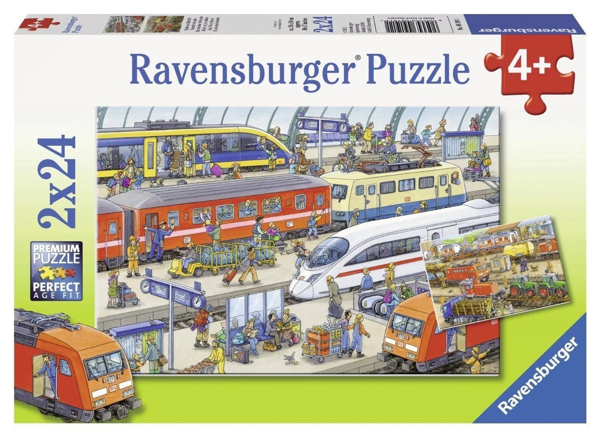 Ravensburger Puzzle 2X24 Pz Estación De Tren Ocupada