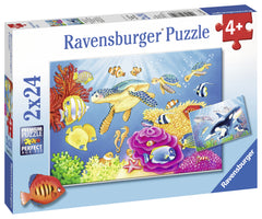 Ravensburger Puzzle 2X24 Pc Mundo Submarino Colorido