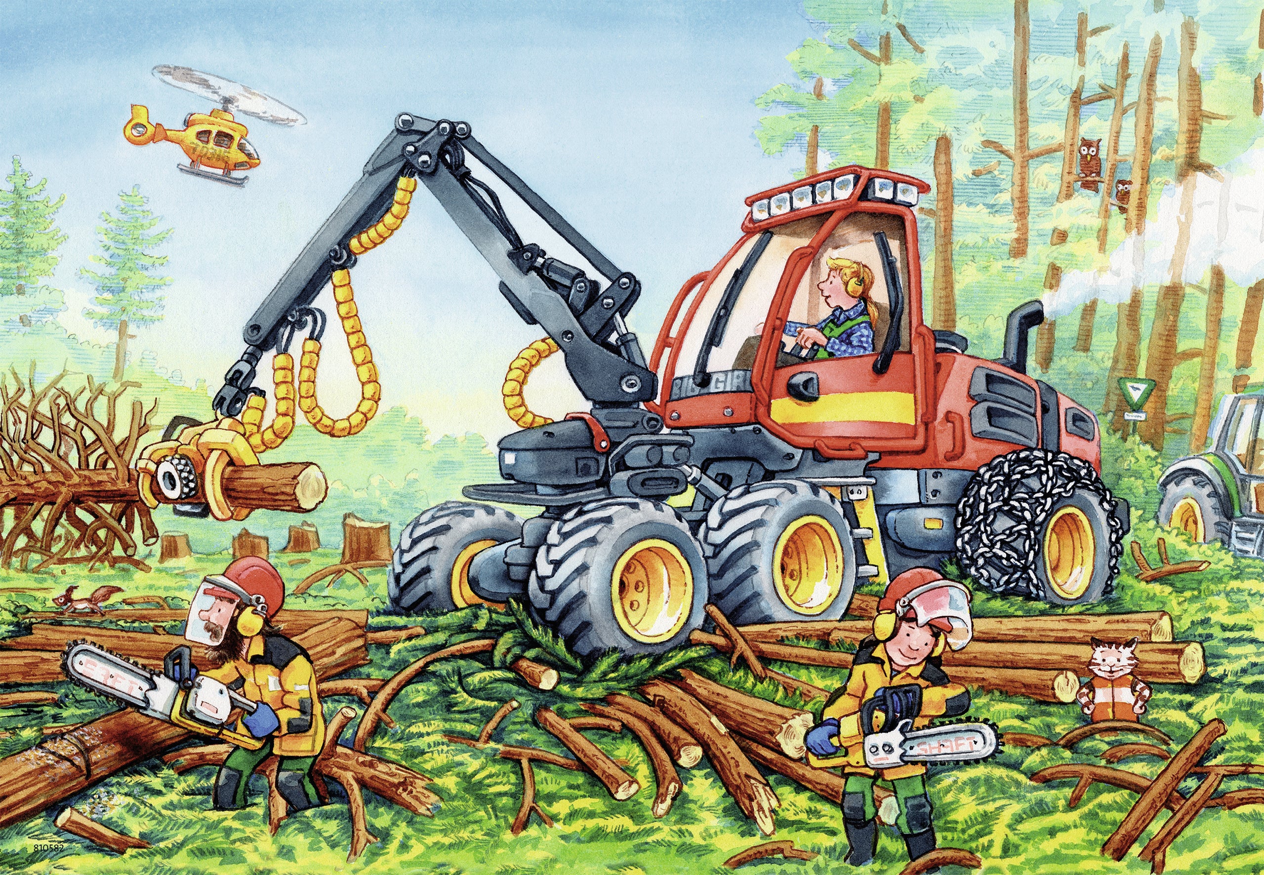 Ravensburger Puzzle 2X24 Pc Excavadores En El Trabajo