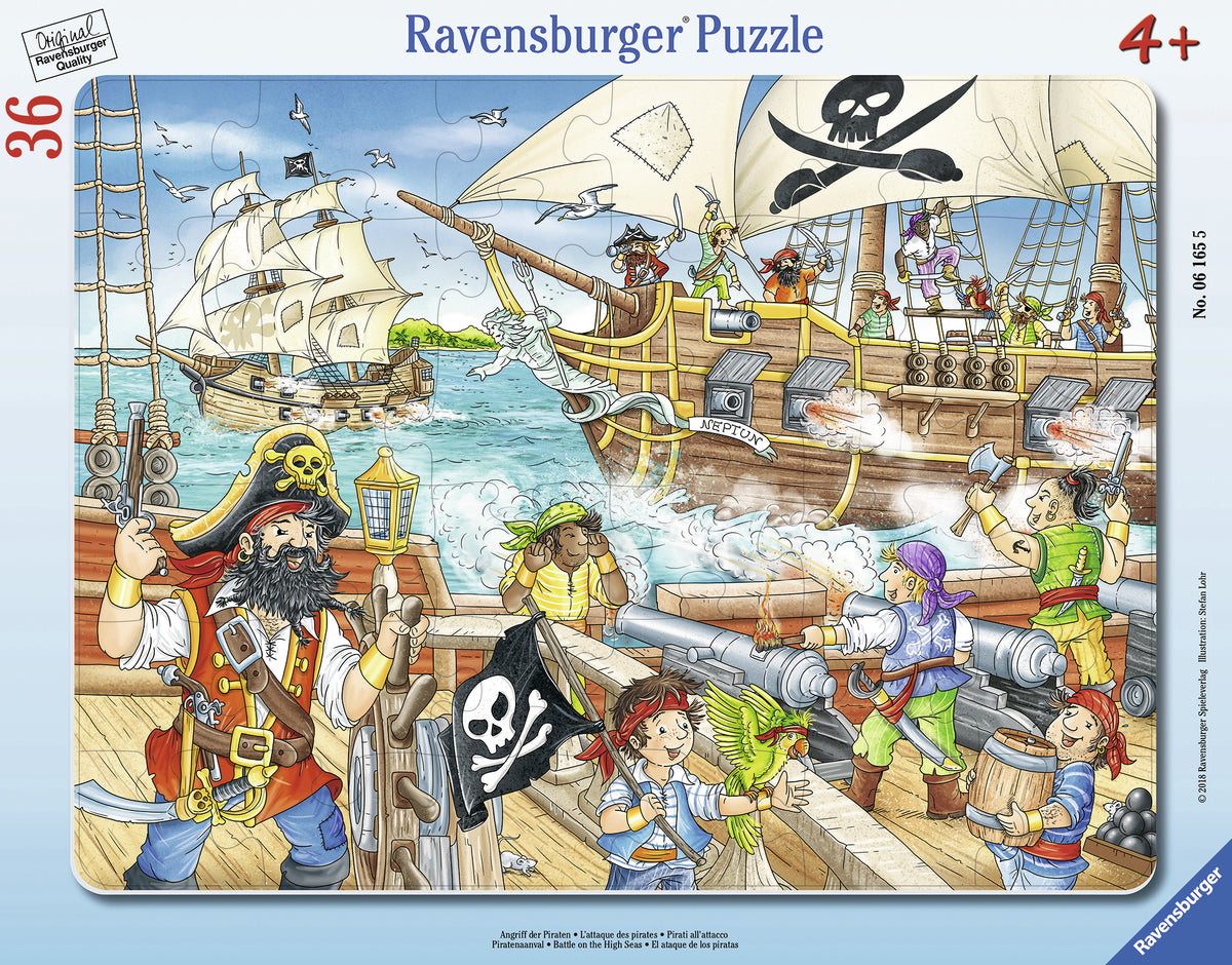 Ravensburger Frame Puzzle 36 Piezas El Ataque De Los Piratas