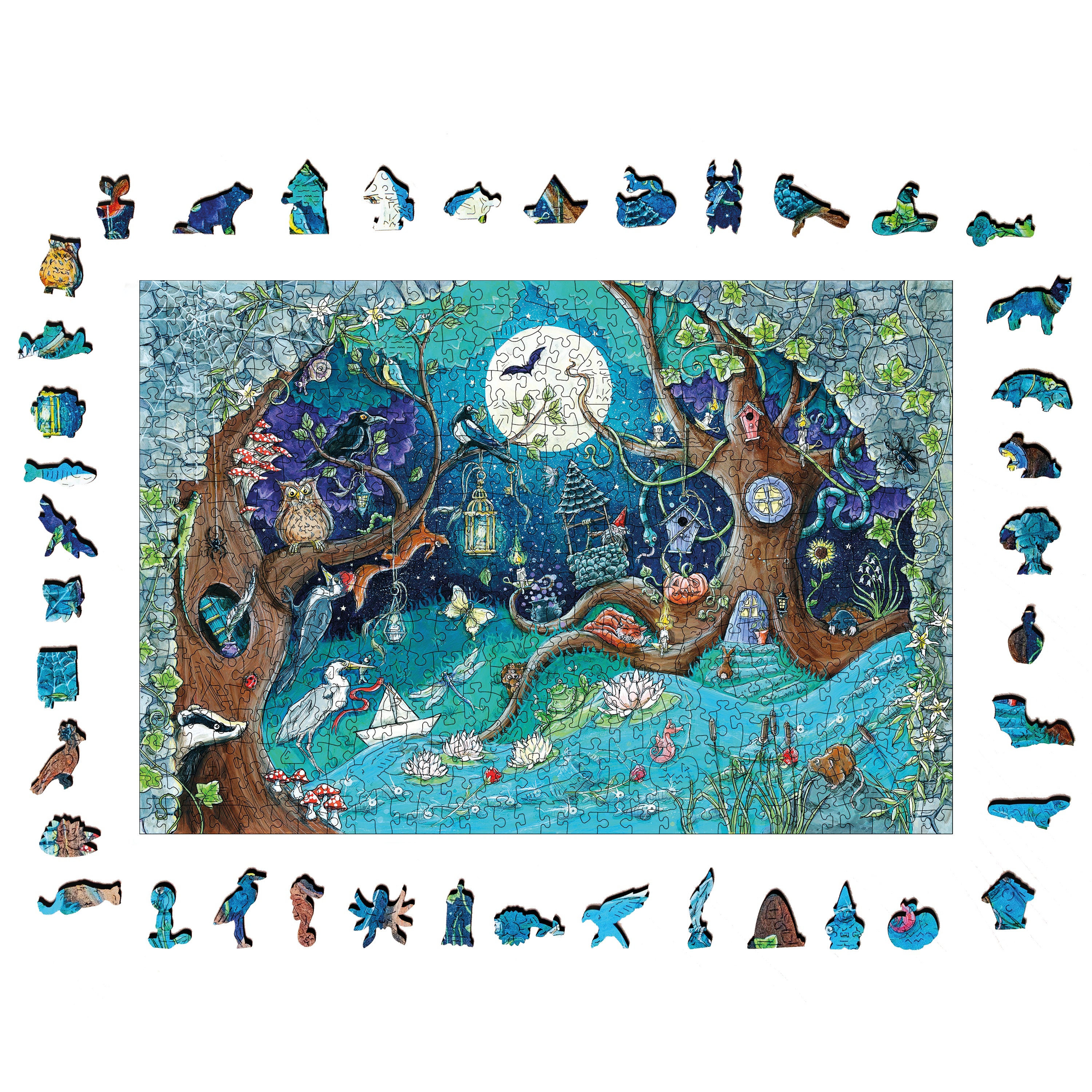 Ravensburger Puzzle De Madera 500 Piezas Bosque De Fantasía