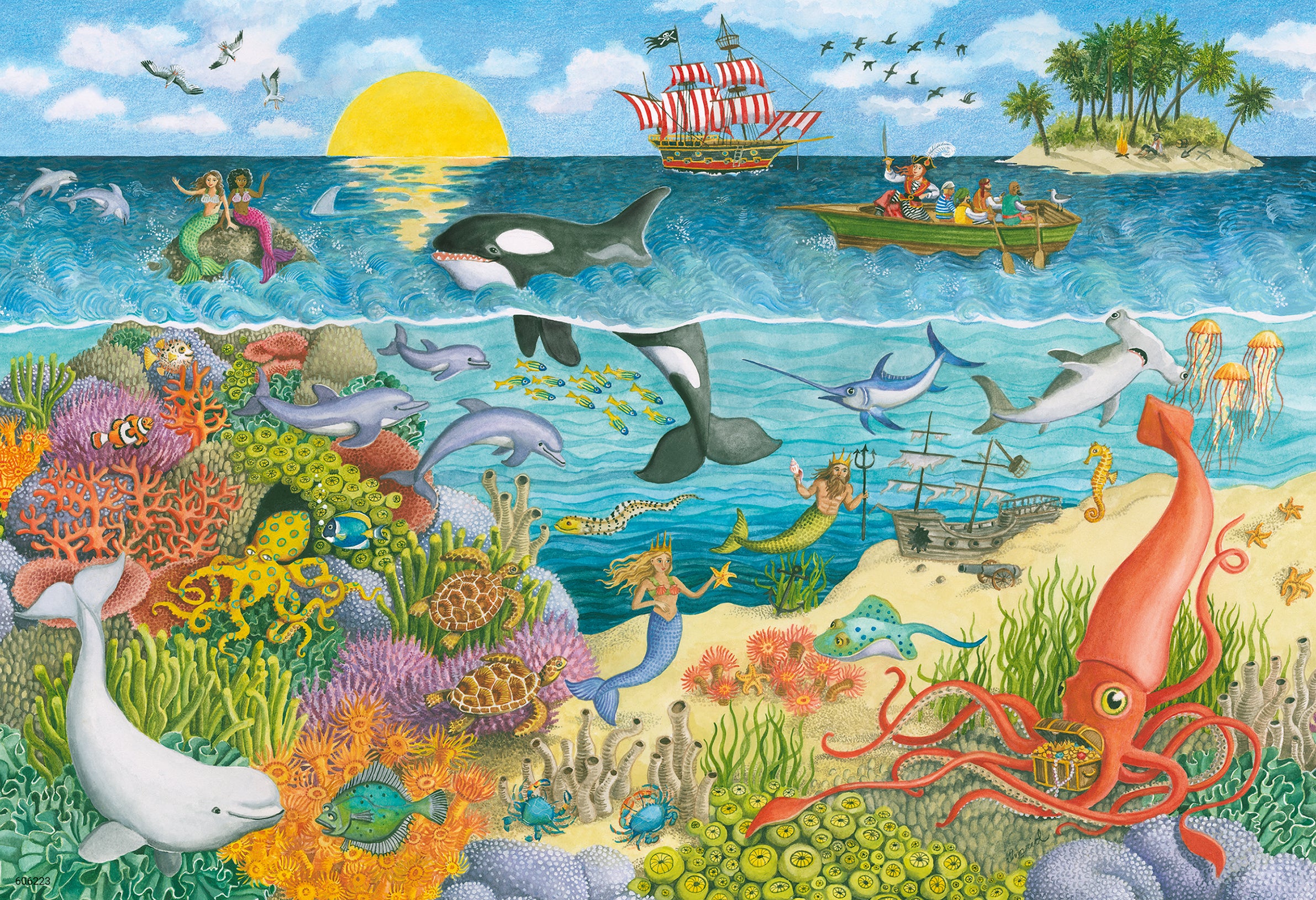 Ravensburger Puzzle 2X24 Pz Piratas Y Sirenas