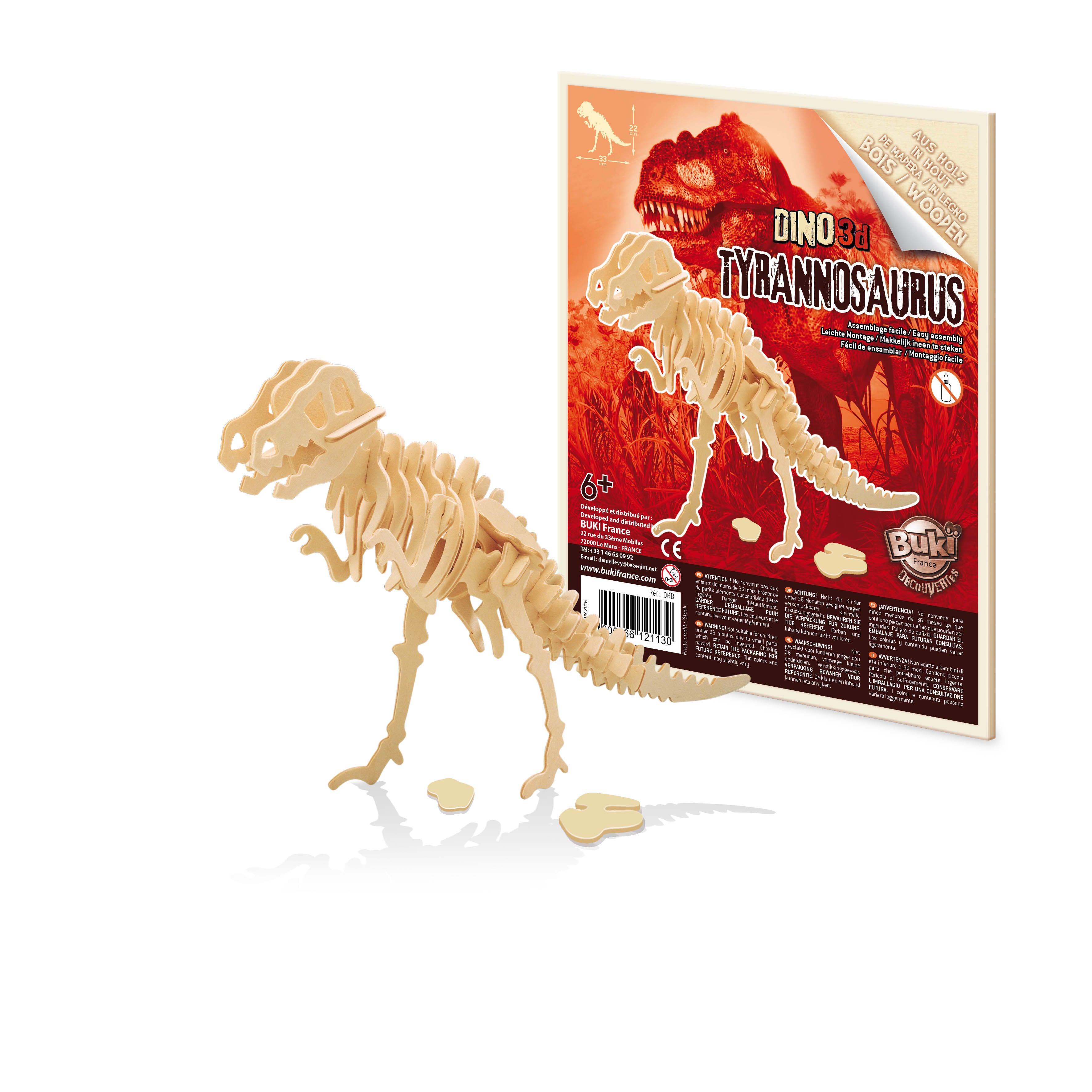 Buki Dinosaurios De Madera 3D