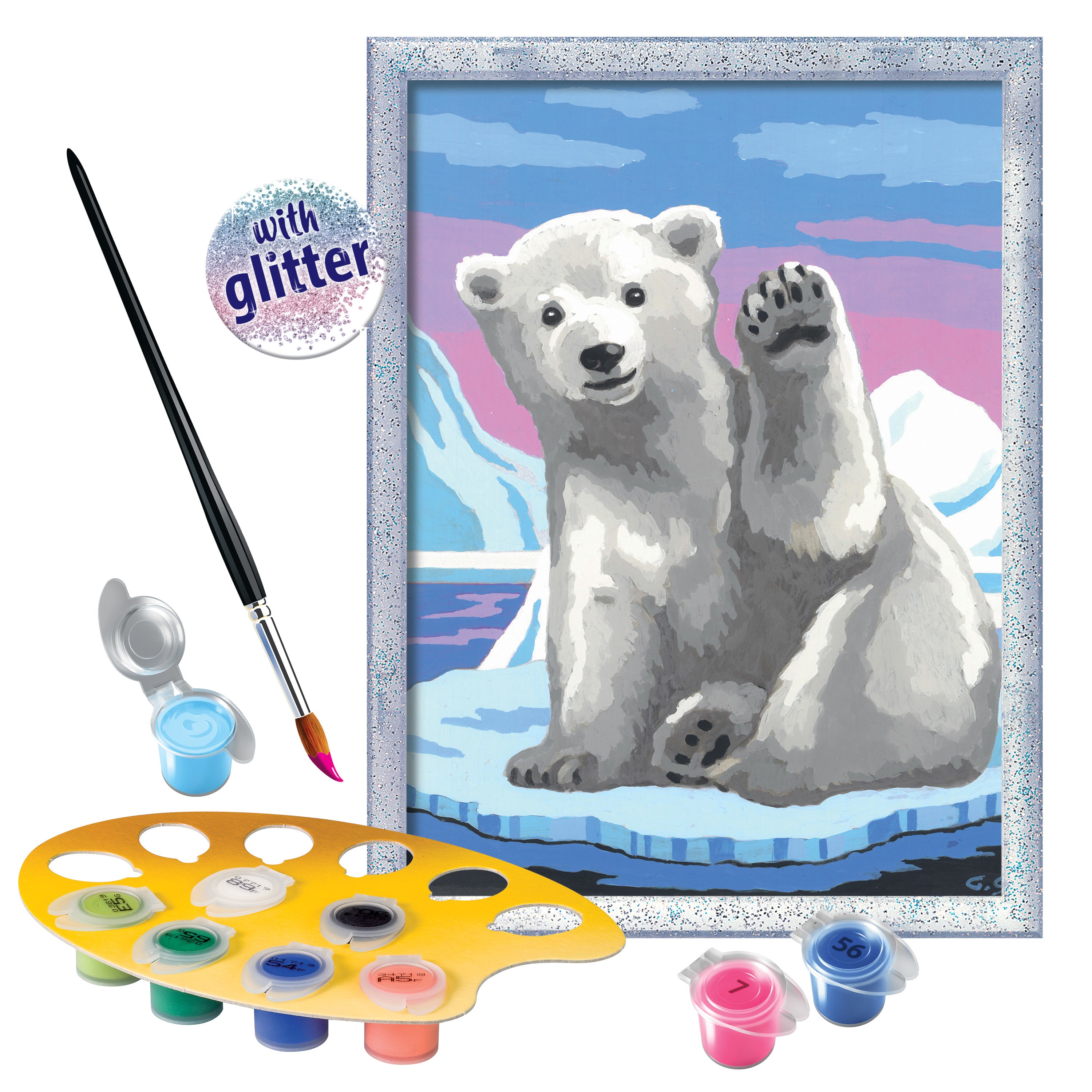 Pintura por números Ravensburger Oso polar Saludo