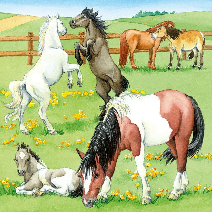 Ravensburger Puzzle 3X49 Ud Caballos