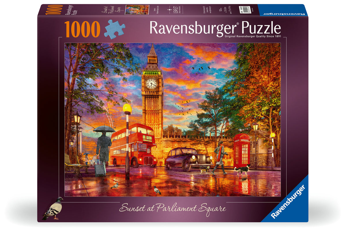 Ravensburger Puzzle 1000 Pc Atardecer En La Plaza