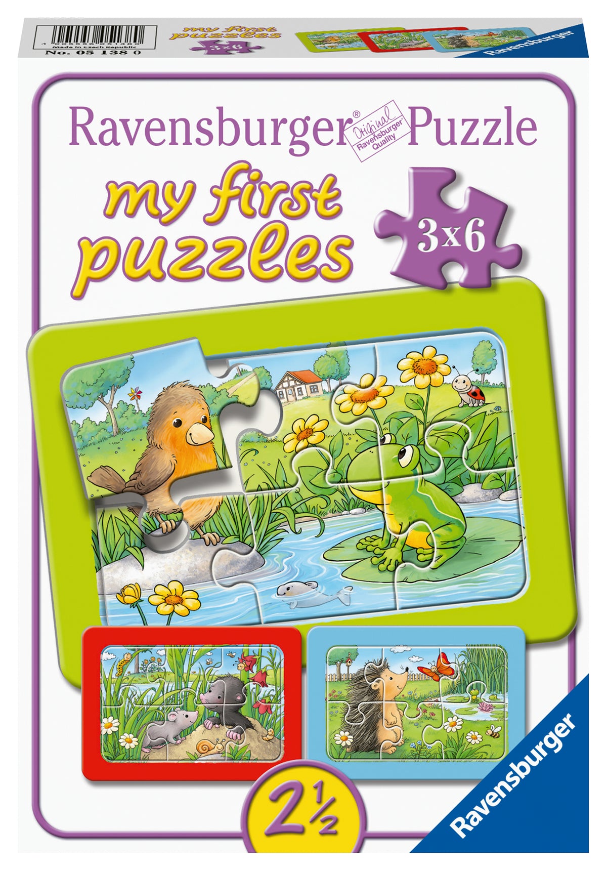 Ravensburger Puzzle 3x6 pc Mi primer rompecabezas