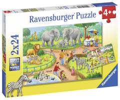 Ravensburger Puzzle 2X24 Ud Un Día En El Zoológico