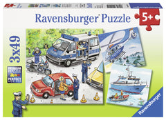 Ravensburger Puzzle 3X49 Pc Acción Policial