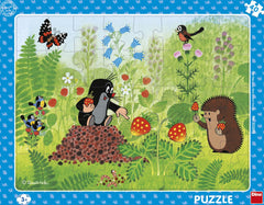 Dino Frame Puzzle 40 Piezas, Topo Sobre Una Fresa