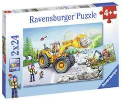 Ravensburger Puzzle 2X24 Pc Excavadores En El Trabajo