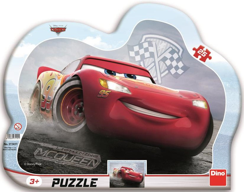 Dino Frame Puzzle Silueta De 25 Piezas, Cars 3