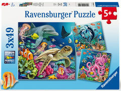 Puzzle Ravensburger 3X49 Ud Animales Marinos