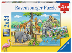 Ravensburger Puzzle 2X24 Ud Bienvenidos Al Zoológico