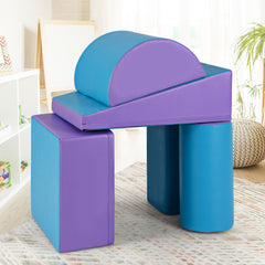 Juego de Bloques de Espuma Grandes para Niños Bloques de Construcción Juguetes Educativos para Bebé Azul Real