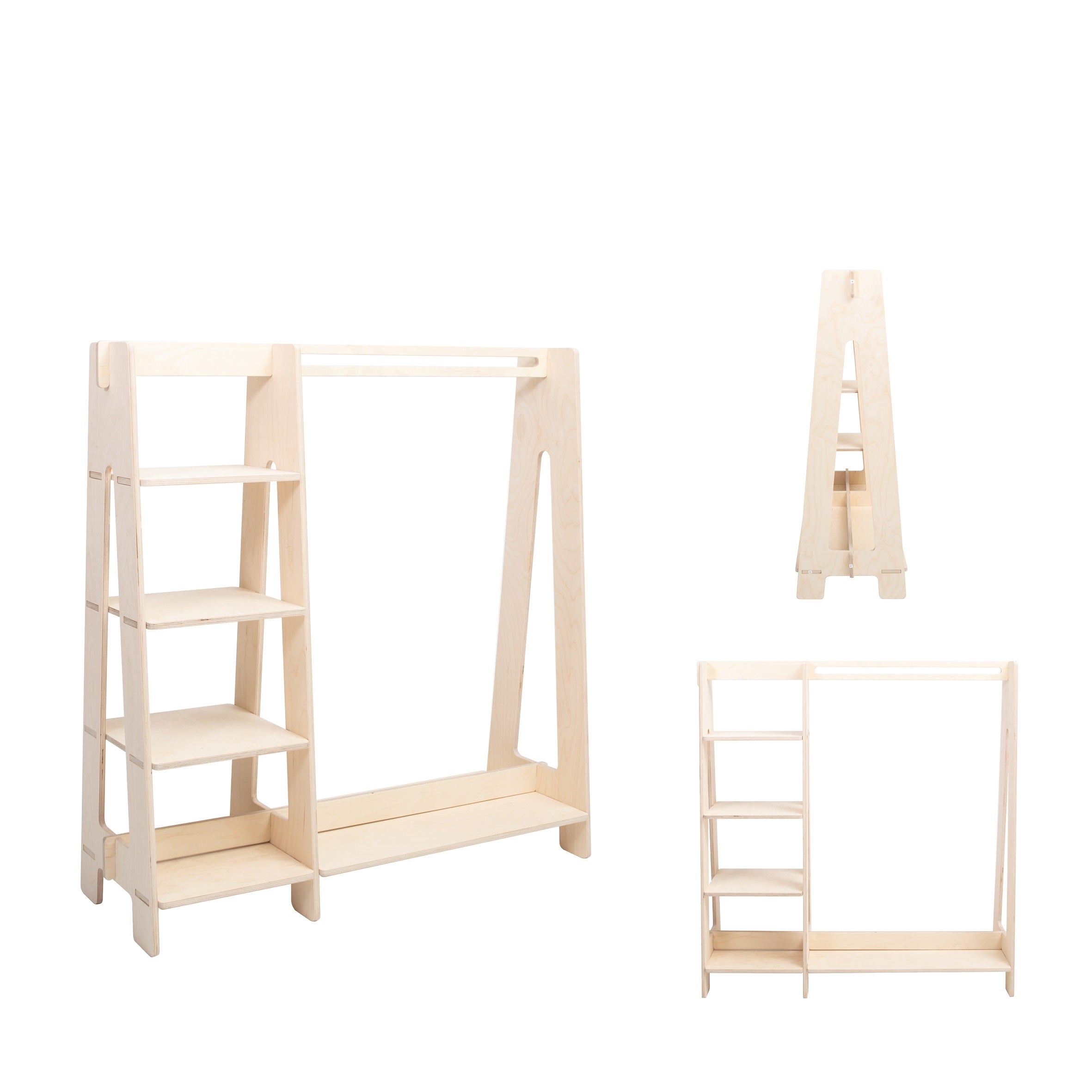 Perchero con estantes para ropa para niños pequeños - ZuriBoo
