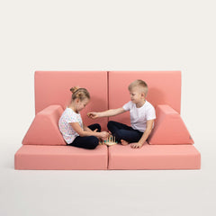 Juego de colchones Activity Play - Rosa salmón - ZuriBoo