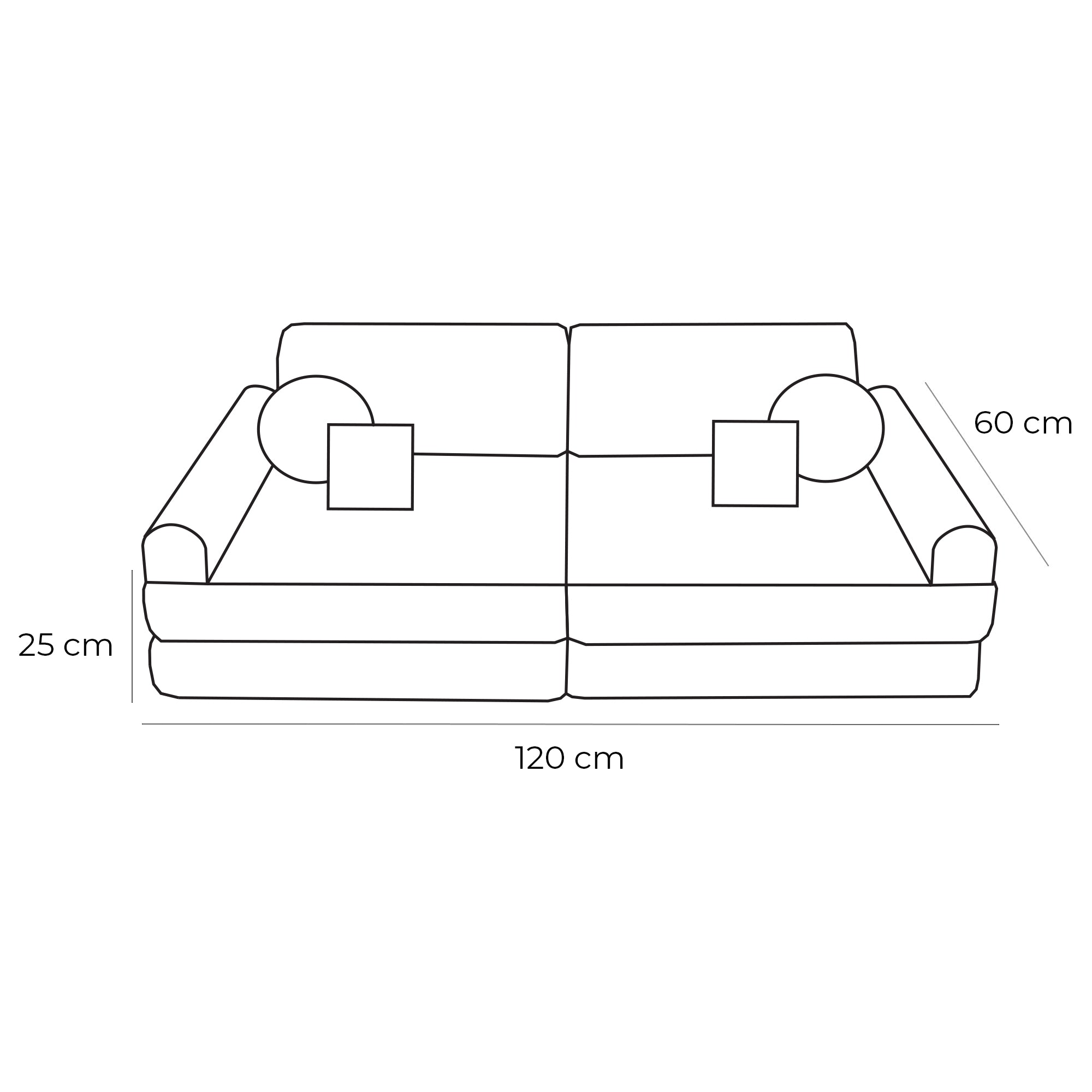 Sofá Modular Infantil - Premium Bearly, Blanco - ZuriBoo