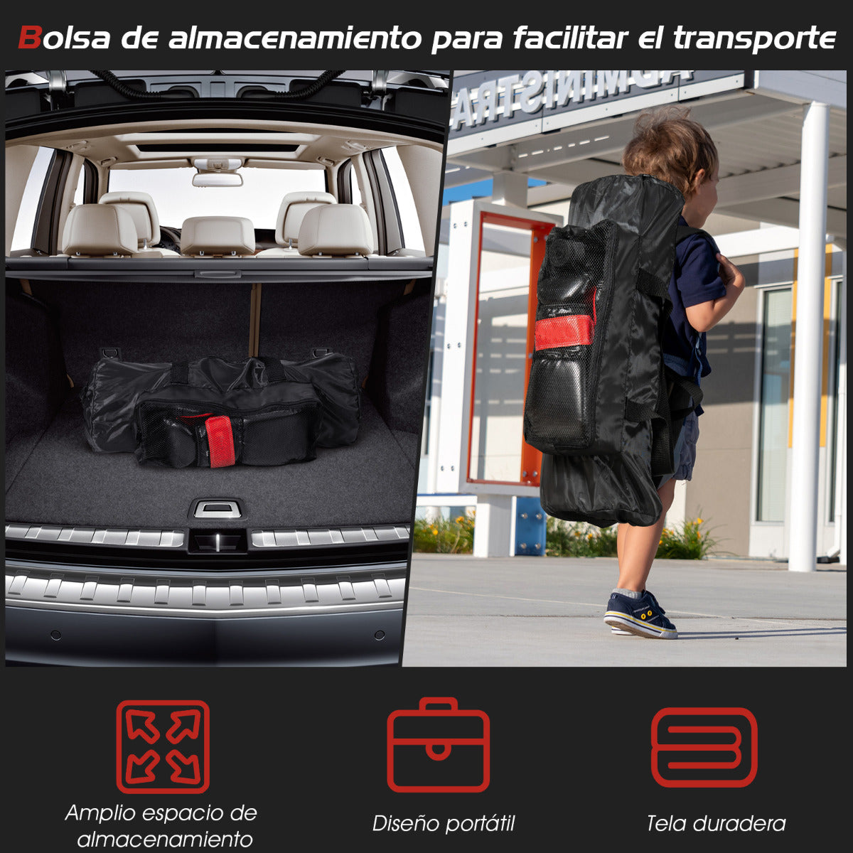 Set Saco de Boxeo Colgado 60 cm para Niños con Guantes de Boxeo Vendaje Bolsa para Entrenamientos de Karate Kickboxing Taekwondo Negro