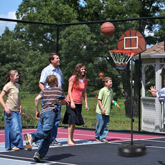 Aro de Baloncesto para Niños con Tablero de Dardos Sistema de Baloncesto 2 en 1 con Tablero de Doble Cara y 6 Dardos Altura Ajustable