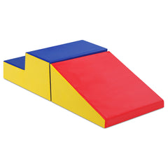 Set Actividad para Escalar y Gatear en Espuma Blanda Excelente para Niños Azul Rojo y Amarillo 50 x 50 x 26 cm
